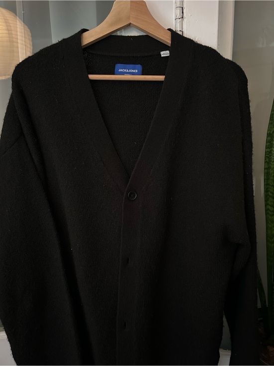 Jack & Jones Other - Jack & Jones Black V-Neck Button Cardigan